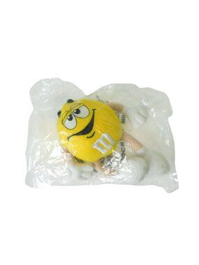 Vintage 1997 M&M’s Yellow Plush Ornament Sealed Mars Candy Character 5"